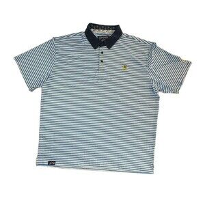 Section 119 Grateful Dead Dancing Bear Performance Polo-Blue Stripe Size XXXL